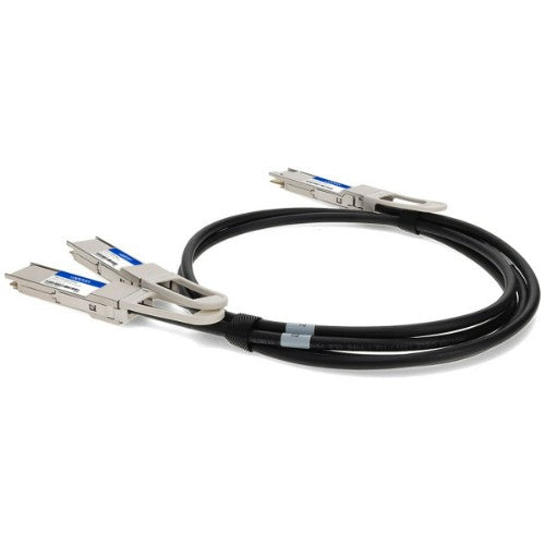 AddOn Networks CAB-D-2Q-400G-2M-AO InfiniBand/fibre optic cable 78.7" (2 m) QSFP-DD 2x QSFP56 Black, Metallic