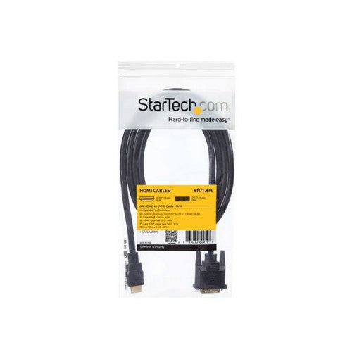 StarTech.com HDMIDVIMM6 video cable adapter 70.9" (1.8 m) HDMI DVI-D Black