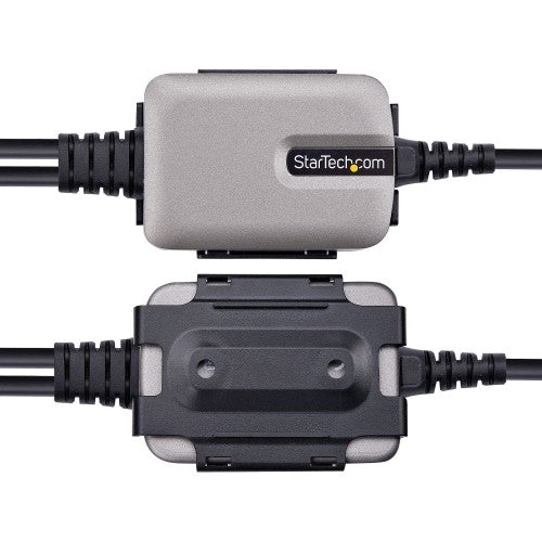 StarTech.com 2P1FFC-USB-SERIAL cable gender changer USB-A 2 x DB-9 RS-232 Black, Gray