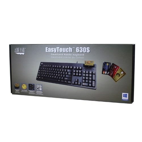 Adesso EasyTouch 630SB-TAA keyboard Medical USB QWERTY US English Black