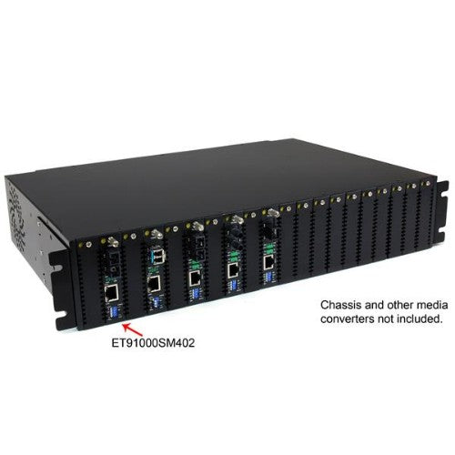 StarTech.com ET91000SM402 network media converter 2000 Mbit/s 1310 nm Single-mode Black