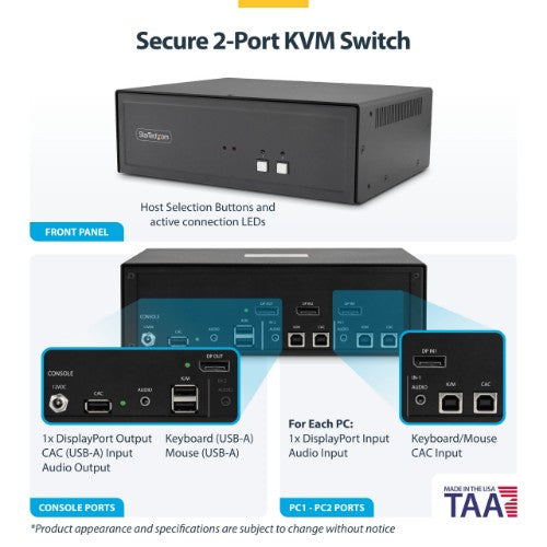 StarTech.com CK4-P102C KVM switch Black