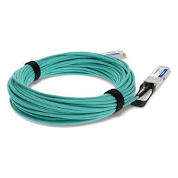 AddOn Networks AOC-Q-Q-40G-25M-AO InfiniBand/fibre optic cable 984.3" (25 m) QSFP+ Aqua color, Silver