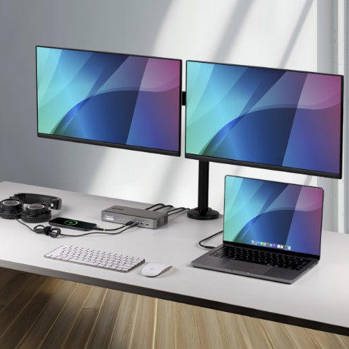 StarTech.com 194N-USBC-SMARTDOCK laptop dock/port replicator Wired USB 3.2 Gen 2 (3.1 Gen 2) Type-C Gray
