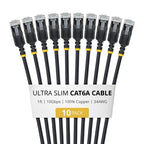 StarTech.com 6ASTP34BKS1FT10PK networking cable Black 12" (0.305 m) Cat6a U/FTP (STP) Round