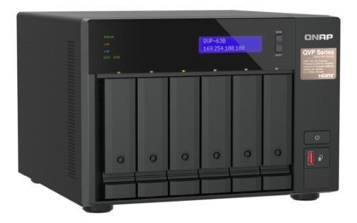QNAP QVP-63B-US NAS/storage server Tower Intel® Core™ i3 16 GB DDR4 0 TB Black