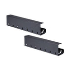 StarTech.com S2MB-DESK-CABLE-TRAY cable organizer Cable tray Black 2 pc(s)