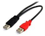 StarTech.com USB2HABMY3 USB cable USB 2.0 35.4" (0.9 m) Mini-USB B 2 x USB A 0.48 Gbit/s Black