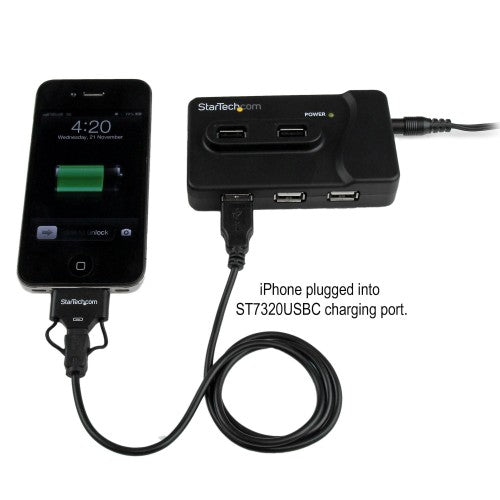 StarTech.com ST7320USBC USB 3.2 Gen 1 (3.1 Gen 1) Type-B 4800 Mbit/s Black