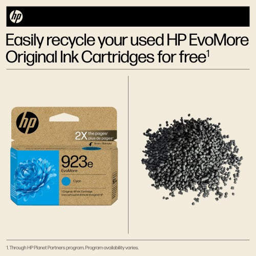 HP 923e EvoMore Cyan Original Ink Cartridge