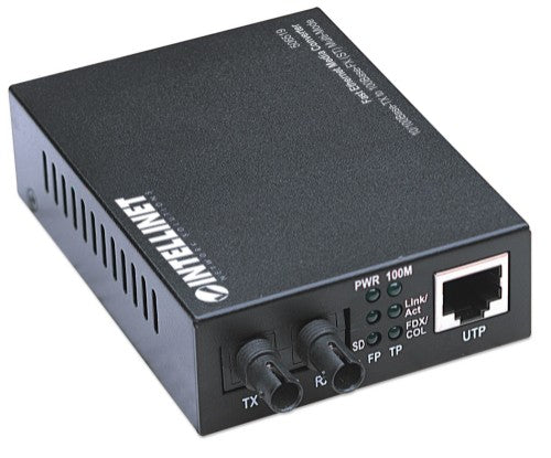 Intellinet 506519 network media converter 100 Mbit/s 1310 nm Multi-mode Black
