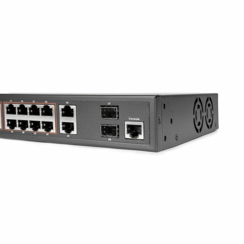 Rocstor SolidConnect SCM28 Managed L2 Gigabit Ethernet (10/100/1000) Power over Ethernet (PoE) Black