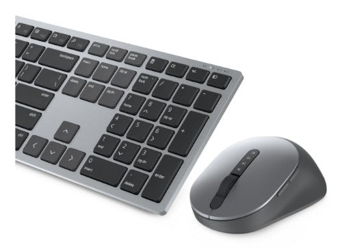 DELL KM7321W keyboard Mouse included Office RF Wireless + Bluetooth US English Gray, Titanium