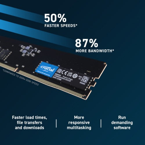 Crucial CT16G56C46U5 memory module 16 GB 1 x 16 GB DDR5 288-pin DIMM