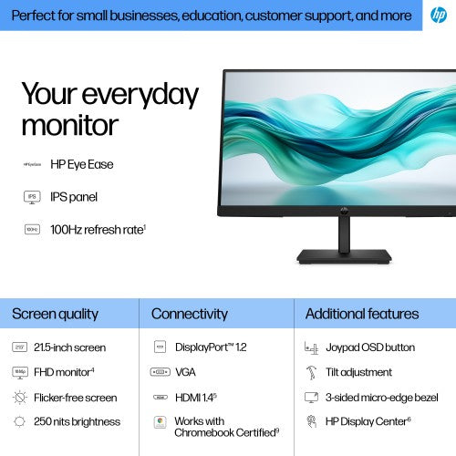 HP Series 3 Pro 21.5 inch FHD Monitor - 322pf
