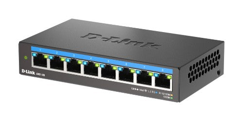 D-Link DMS-108 Unmanaged L2 2.5G Ethernet (100/1000/2500) Black