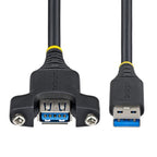 StarTech.com USBPNLAFAM2M USB cable USB 3.2 Gen 1 (3.1 Gen 1) 78.7" (2 m) USB A 5 Gbit/s Black