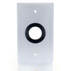 C2G Single Gang 1in Grommet Wall Plate Aluminum