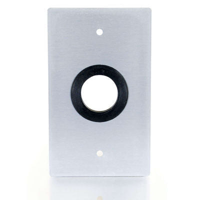C2G Single Gang 1in Grommet Wall Plate Aluminum
