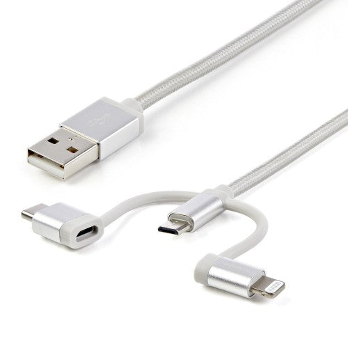 StarTech.com LTCUB1MGR USB cable USB 2.0 39.4" (1 m) USB A Micro-USB B 0.48 Gbit/s Silver