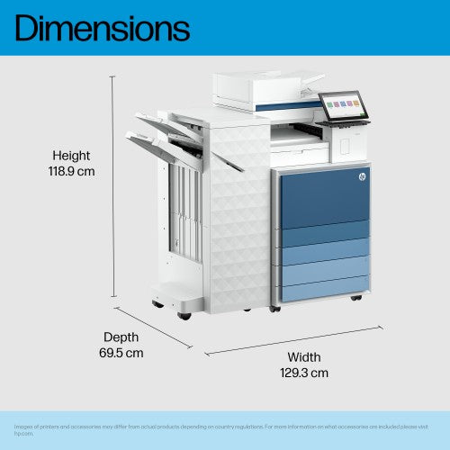 HP Color LaserJet Enterprise Flow LaserJet Enterprise 8601z+ Multifunction Black and white Printer, Only Ethernet; Duplex; Copier, Scanner