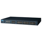 Advantech EKI-7428G-4CPI-AE network switch Managed L2 Gigabit Ethernet (10/100/1000) Power over Ethernet (PoE) 1U Black