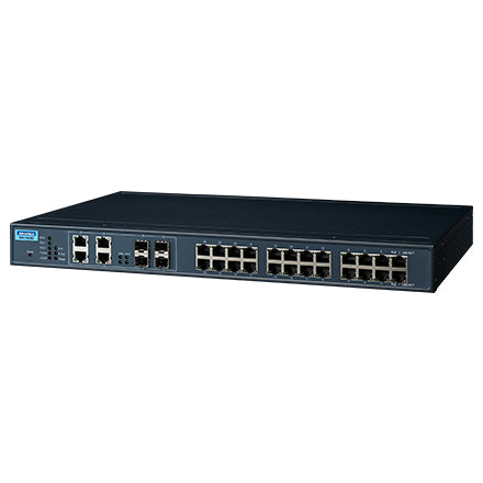 Advantech EKI-7428G-4CPI-AE network switch Managed L2 Gigabit Ethernet (10/100/1000) Power over Ethernet (PoE) 1U Black