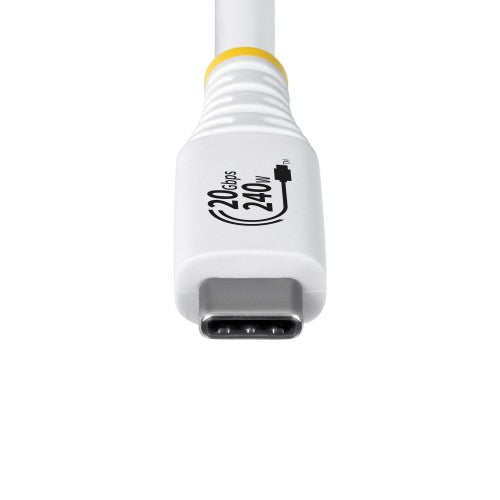 StarTech.com CC6FT20GUSB4TPW USB cable USB4 Gen 2x2 70.9" (1.8 m) USB C 20 Gbit/s 240 W White