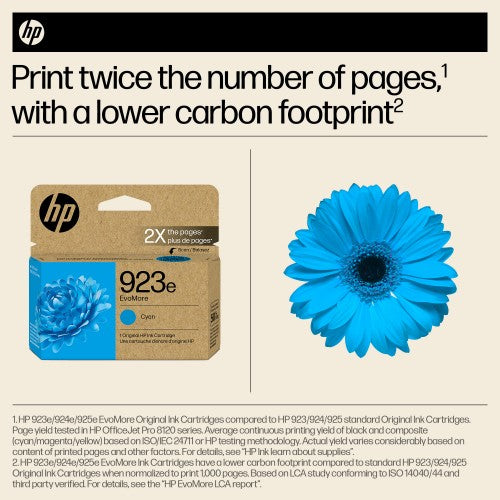HP 923e EvoMore Cyan Original Ink Cartridge