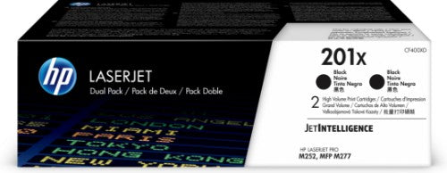 CF400XD (201X) Toner black, 2.8K pages, Pack qty 2