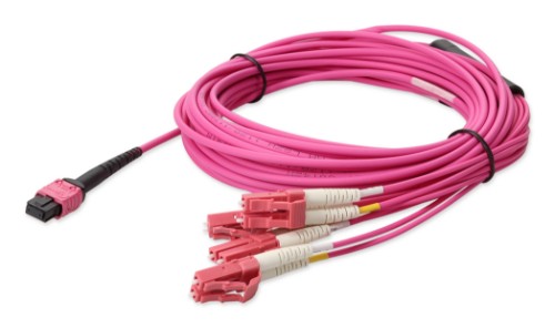 AddOn Networks ADD-MPO-4LC3M5OM4LZ-MA InfiniBand/fibre optic cable 118.1" (3 m) 4x LC OFNG Magenta