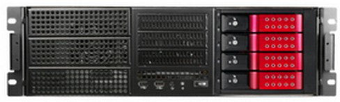 iStarUSA E306L-DE4RD computer case Rack Black, Red