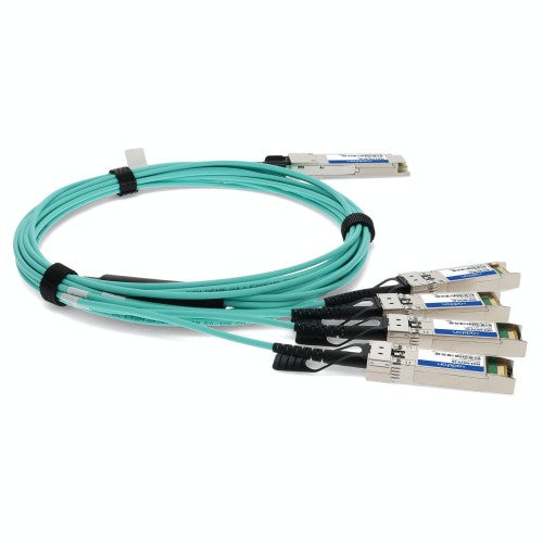 AddOn Networks 10322-AOC7M-AO InfiniBand/fibre optic cable 275.6" (7 m) QSFP+ 4x SFP+ AOC Aqua color
