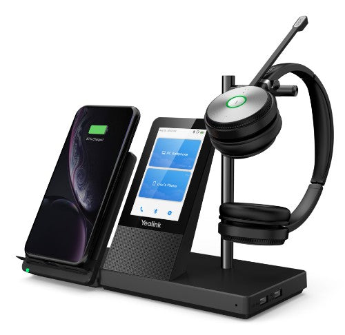 Yealink WH66 Dual UC Headset Wireless Head-band Office/Call center USB Type-A Bluetooth Charging stand Black