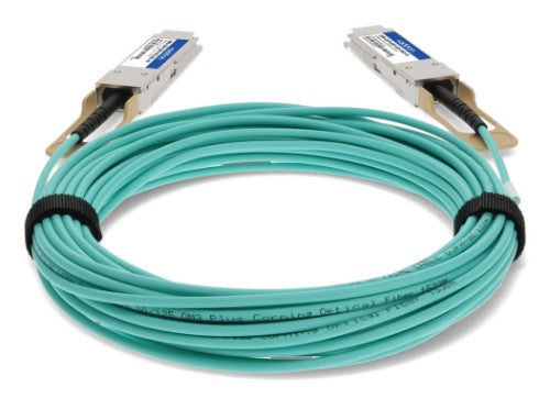 AddOn Networks 100G-QSFP-QSFP-AOC-0601-AO InfiniBand/fibre optic cable 236.2" (6 m) QSFP28 Aqua color, Stainless steel
