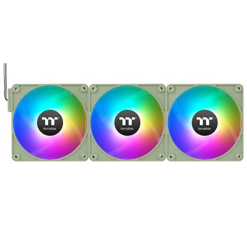 Thermaltake CL-F198-PL12MG-A computer cooling system Computer case Fan 4.72" (12 cm) Green 3 pc(s)