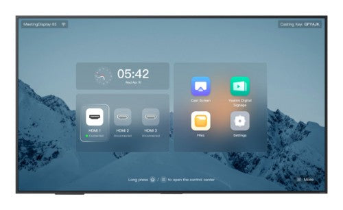 Yealink MeetingDisplay 65'' 65" 3840 x 2160 pixels IPS Wi-Fi 6 (802.11ax) Black Bluetooth