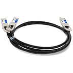 AddOn Networks CAB-D-2Q-200G2-5M-AO InfiniBand/fibre optic cable 98.4" (2.5 m) QSFP-DD 2x QSFP28 Black, Metallic
