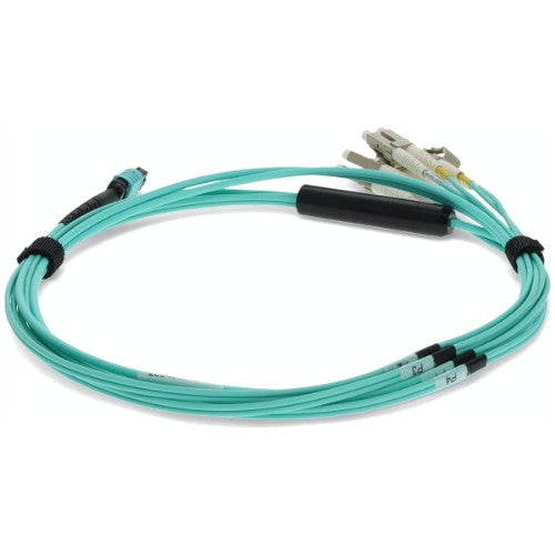 AddOn Networks ADD-MPO-4LC0-5M5OM4LZ fiber optic cable 78.7" (2 m) 8x LC LOMM OM4 Aqua color