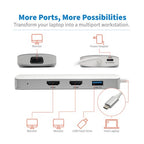 Tripp Lite U442-DOCK12-S laptop dock/port replicator USB 3.2 Gen 2 (3.1 Gen 2) Type-C Silver