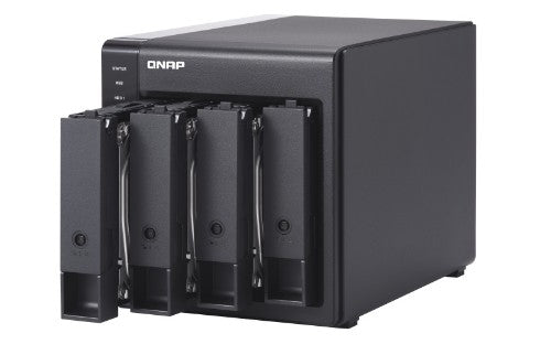 QNAP TR-004-US storage drive enclosure HDD/SSD enclosure Black 2.5/3.5"