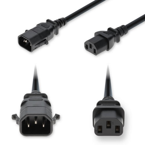AddOn Networks ADD-C142C13PC14G4FBK power cable Black 47.2" (1.2 m) IEC C14 IEC C13