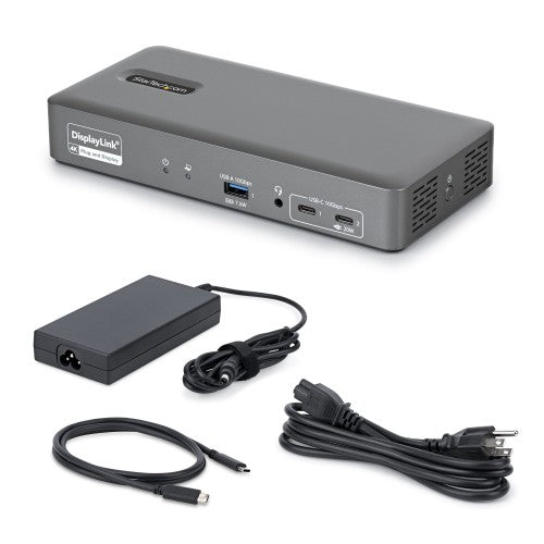 StarTech.com 194N-USBC-SMARTDOCK laptop dock/port replicator Wired USB 3.2 Gen 2 (3.1 Gen 2) Type-C Gray