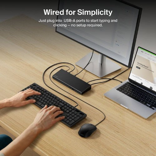 Belkin BBZ014TT keyboard Mouse included Universal USB AZERTY English Black