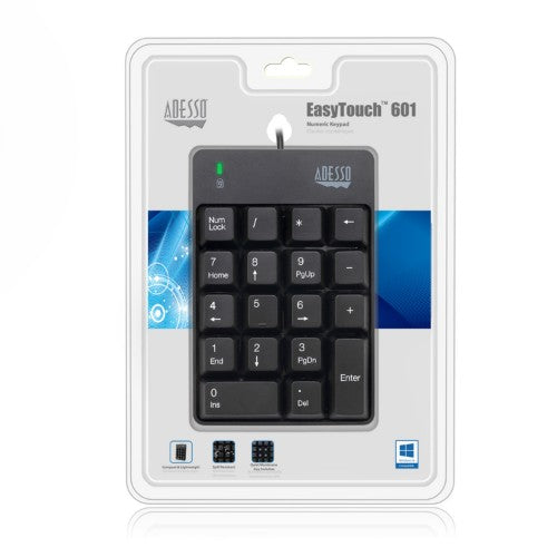 Adesso AKB-601UB numeric keypad Universal USB Black