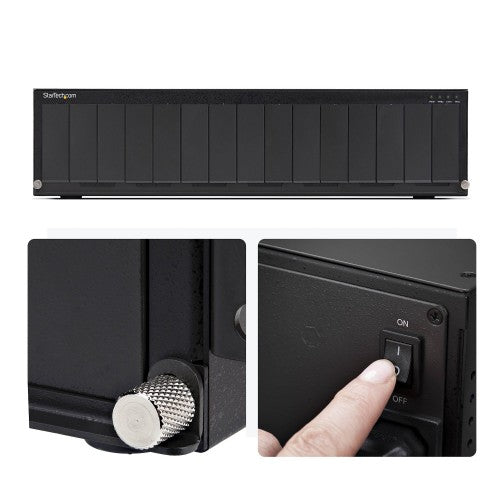 StarTech.com MCM15-MEDIA-CHASSIS network equipment chassis Black