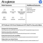 HP ProBook 4 G1i 14 inch Notebook AI PC Wolf Pro Security Edition Silver