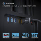 sonero 8K Displayport Kabel 1.4v 59.1" (1.5 m) Black