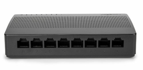 Rocstor JetConnect JC08 Unmanaged Gigabit Ethernet (10/100/1000) Black