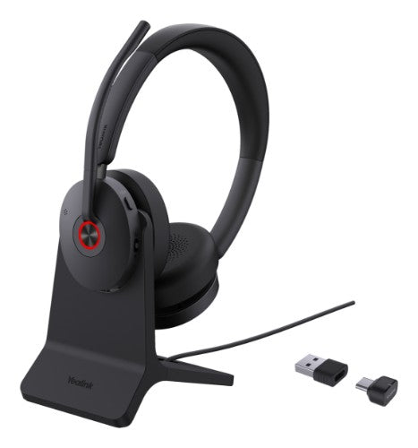 Yealink BH74 + Stand UC USB-C/A Headset Wireless Head-band Office/Call center USB Type-C / USB Type-A Bluetooth Charging stand Black